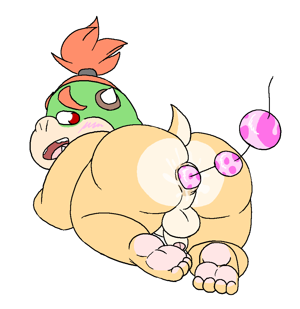 1boy alpha_channel anal anal_beads anal_sex anthro anus ass backsack balls big_butt blush border bowser_jr. chubby_male cub drawpile gay genitals horn humanoid_genitalia humanoid_penis koopa male male_only mario_(series) nintendo nood1e pawpads paws penetration penis plantigrade scalie sex_toy slightly_chubby small_tail solo solo_male transparent_background transparent_border video_games young