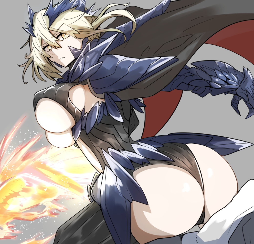 1girls 2019 artoria_pendragon artoria_pendragon_(lancer_alter) ass blonde_hair fate_(series) gin_moku huge_breasts solo solo_female tagme thick thick_ass thick_thighs underboob