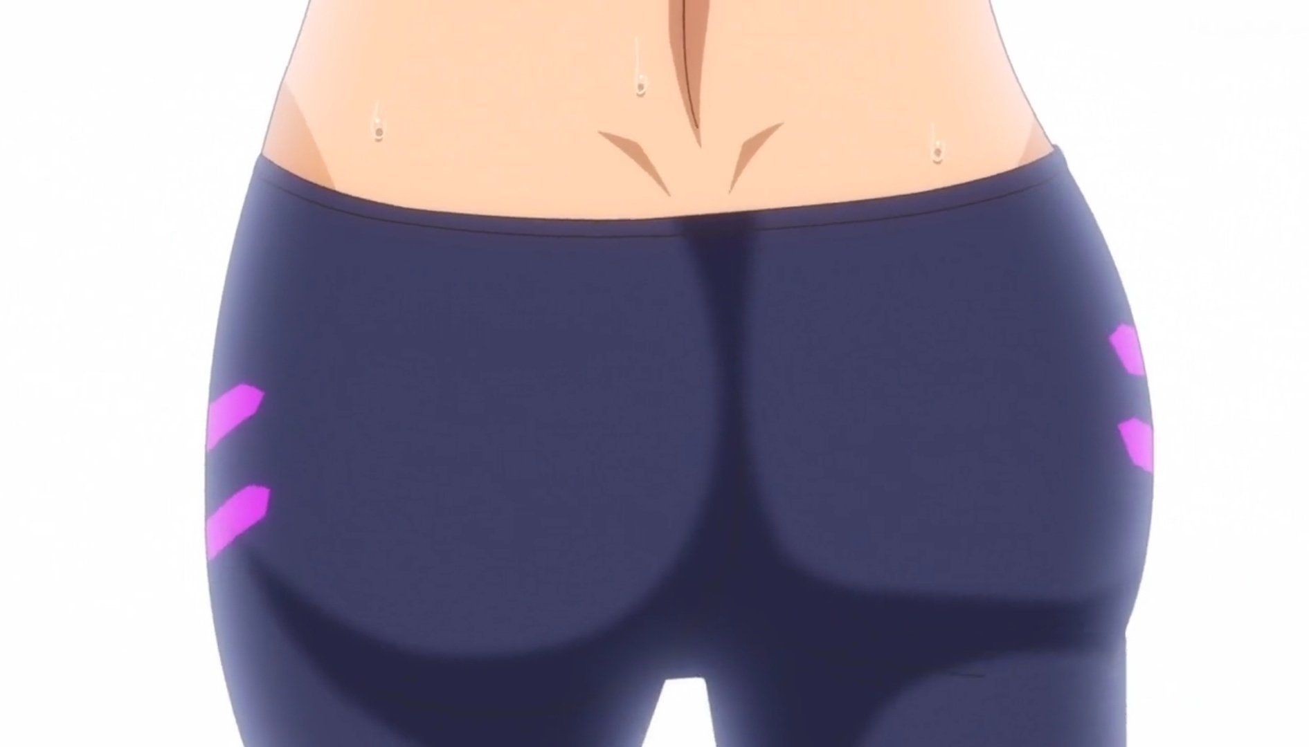 1girls, 774 (nanashi), ass, ass focus, bike shorts, clothed, clothing, female, female focus, female only, frame, hayase nagatoro, medium ass, please don't bully me, nagatoro, pov, revealing clothes, round ass, round butt, screencap, shorts, simple background, skin tight, solo, sweat, sweatdrop, tanline, white background