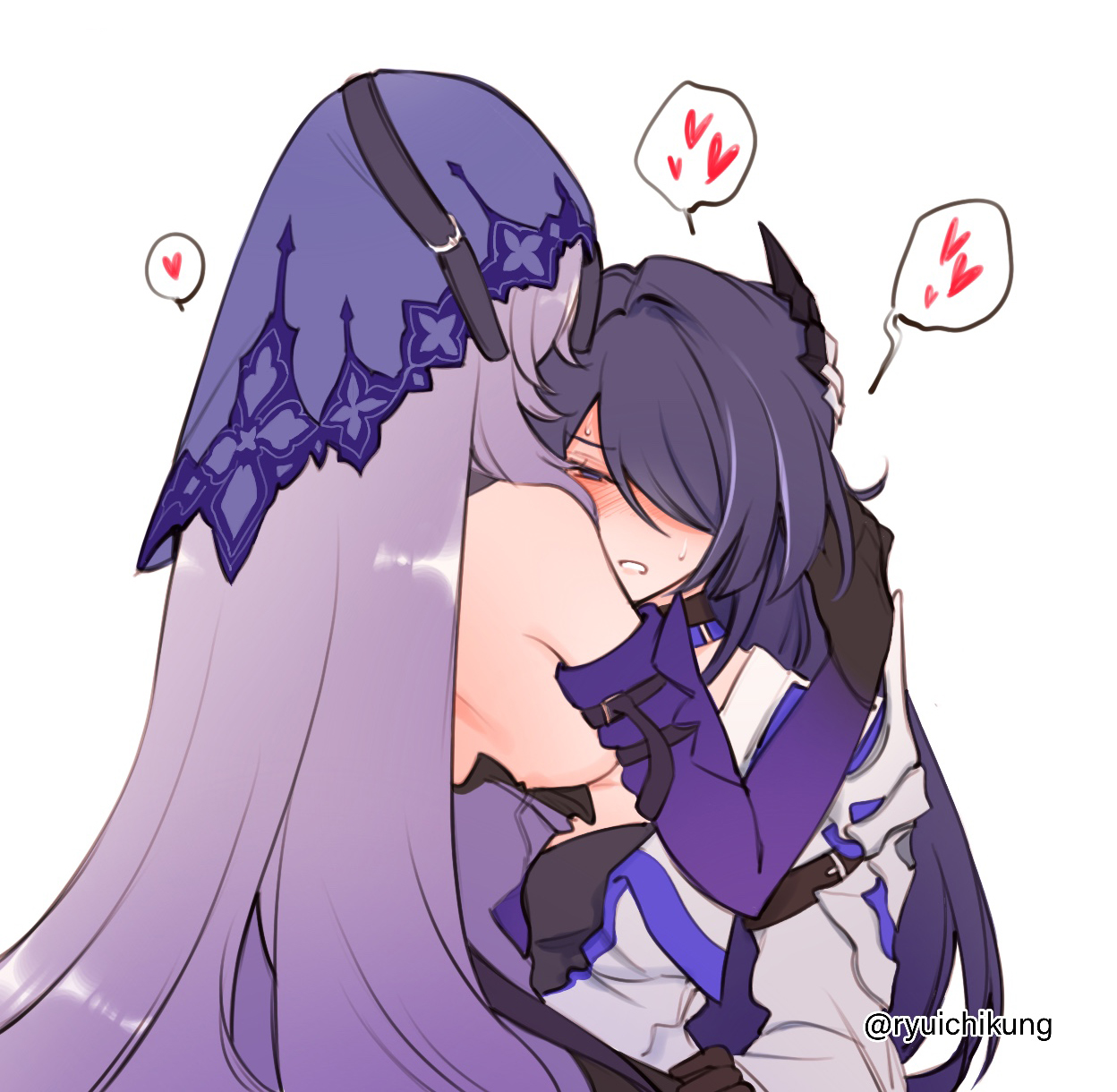 2girls, acheron (honkai: star rail), black swan (honkai: star rail), breasts, female, female only, honkai: star rail, lesbian sex, nude, nude female, ryuichikung, tagme, yuri