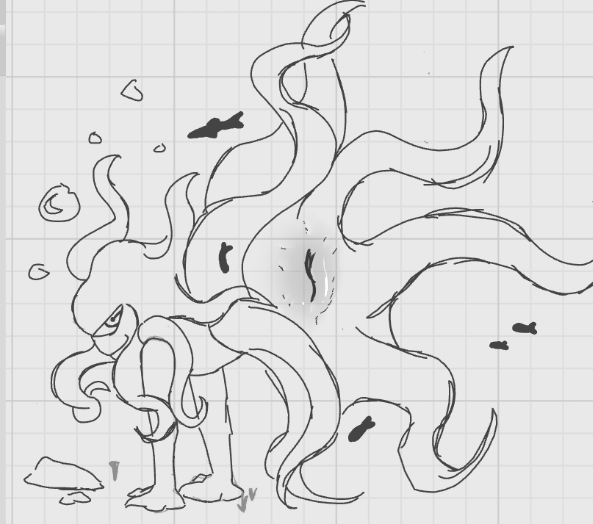 animal_humanoid bubble cephalopod cephalopod_humanoid checkered checkered_background chibi coleoid digital_media_(artwork) fish giant_octopus horizontal_pupils humanoid looking_back male male_(lore) marine marine_humanoid mollusk mollusk_humanoid octopodiform octopus octopus_humanoid pattern_background pupils rock simple_background smile smirk solo tentacle underwater vasdocor_09 water whiteboard_fox_(artwork)