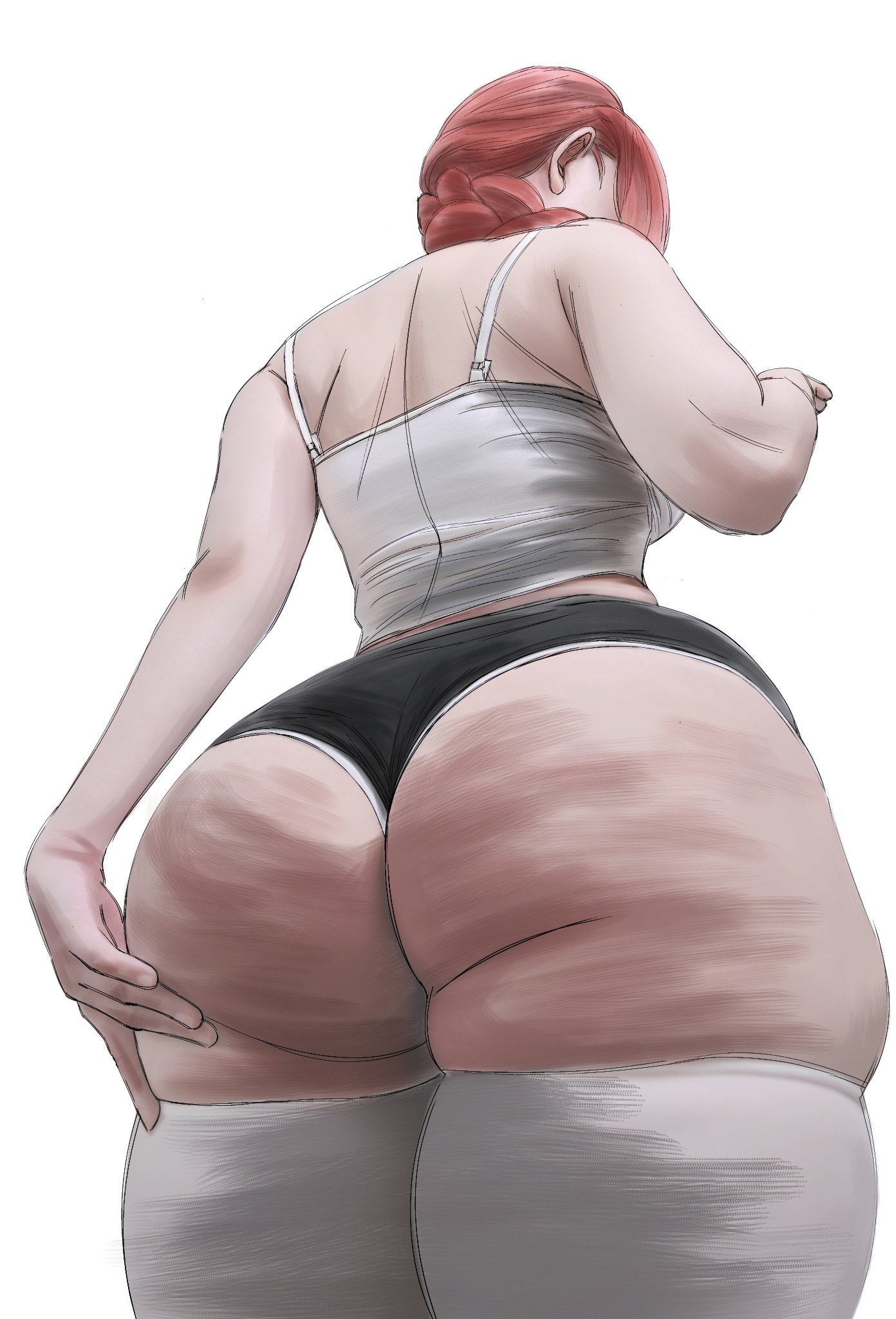 1girls, ass, braid, braided hair, braided ponytail, casual clothes, chainsaw man, fat ass, female, female only, huge ass, huge butt, large ass, large butt, lets l4ment, light skin, light-skinned female, makima (chainsaw man), massive ass, massive butt, red hair, revealing clothes, shounen jump, thick, thick ass, thick thighs, thigh highs, thighhighs, thighs