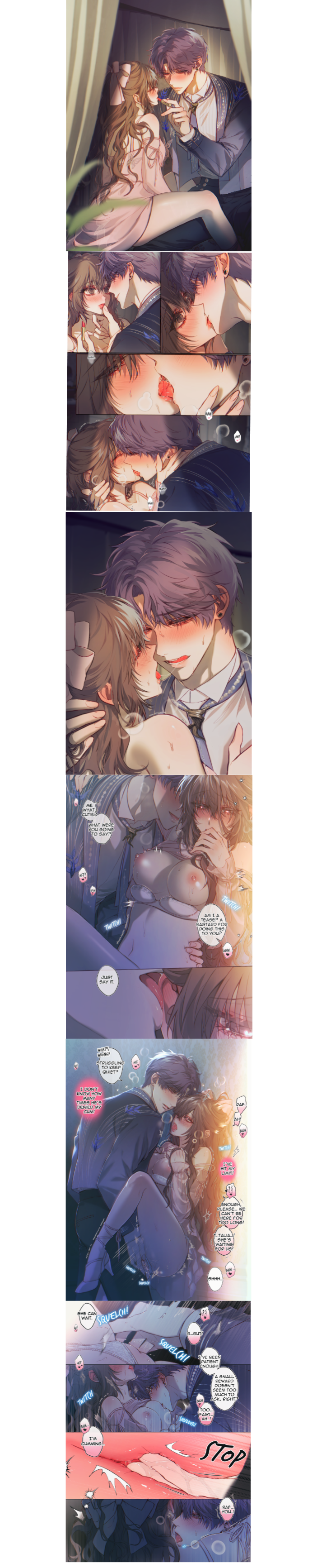 1boy, 1girls, cuming, cumming, female, kissing, love and deep space, male, muted boba, mutedboba, penetration, rafayel (love and deep space), straight
