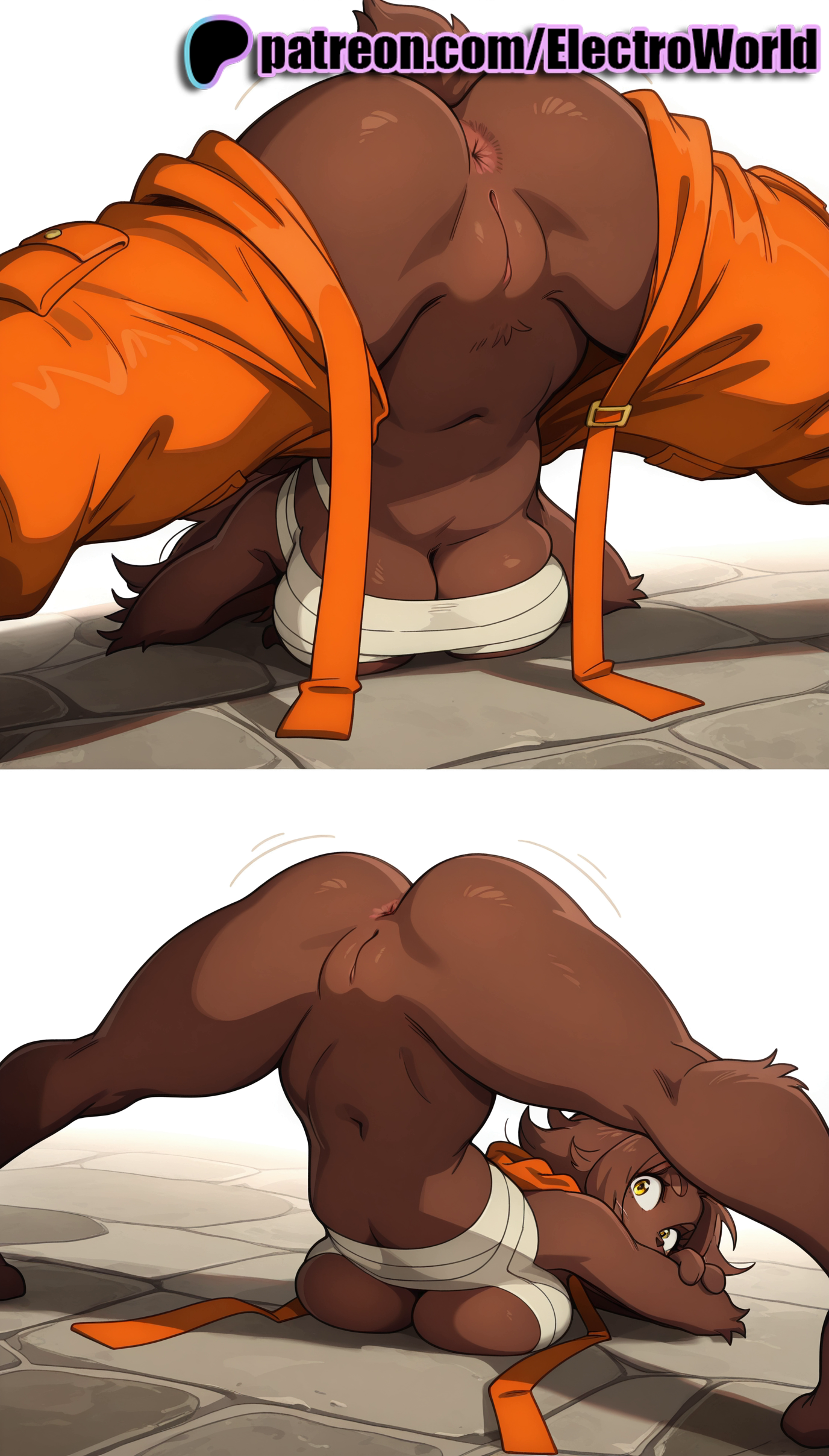 1girls, 2025, ai generated, anus, artist name, ass, average breasts, bilac (shangri-la frontier), breasts, bust, chest, clitoral hood, clitoris, dark skin, dark-skinned female, electroworld, exposed anus, exposed pussy, female, flexible, hi res, high quality, high resolution, highres, juicy pussy, legs apart, legs spread, long hair, medium breasts, multiple views, normal breasts, open legs, pants, patreon, patreon username, pussy, shangri-la frontier, splayed legs, split, spread legs, stable diffusion, tight anus, tight pussy, top-down bottom-up, uncensored, underboob, vagina, watermark