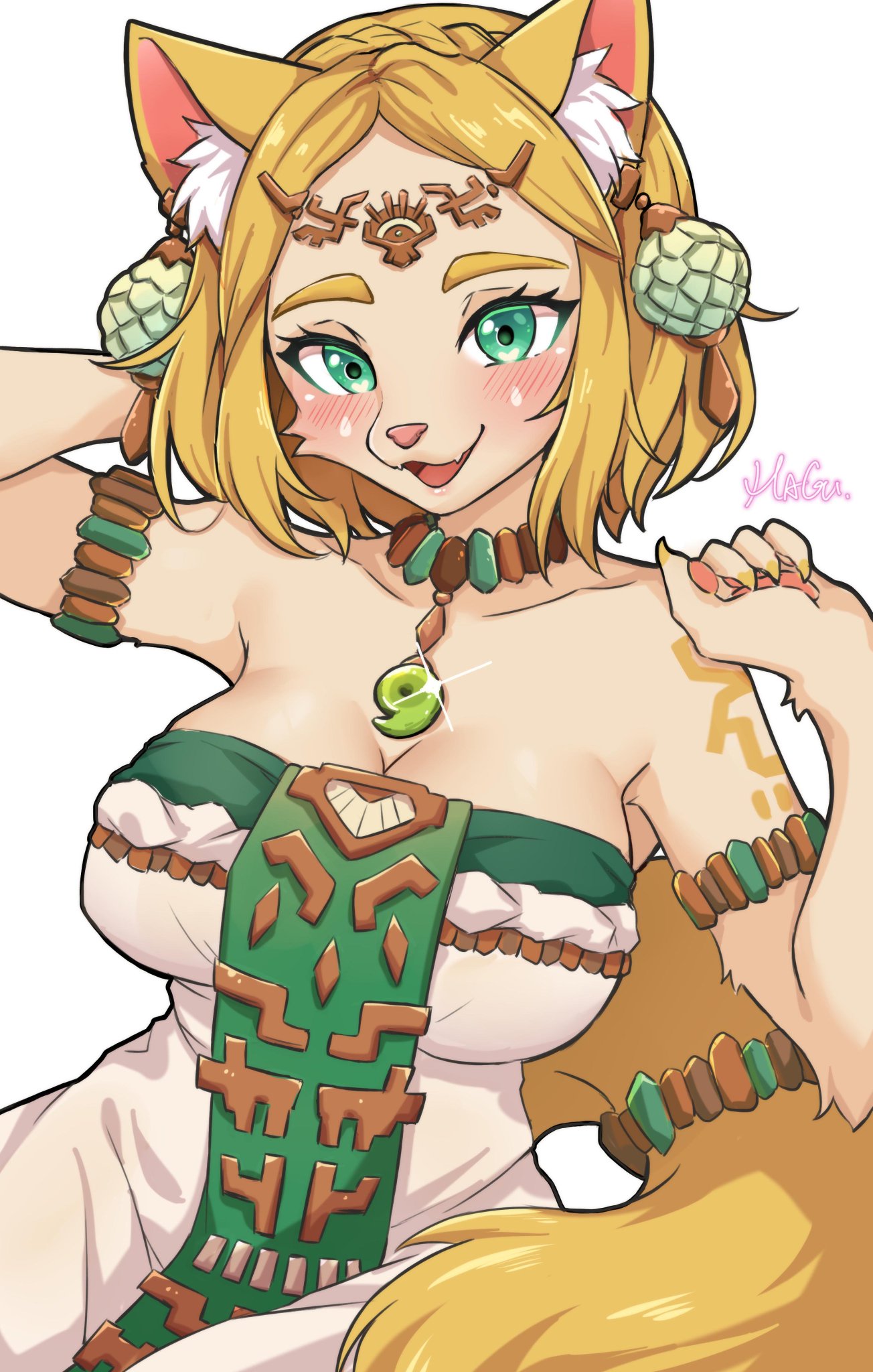 2023, cat ears, cat girl, catgirl, digital media (artwork), female, furry, furry female, furry only, magu mm 0824, princess zelda, tears of the kingdom, the legend of zelda, the legend of zelda: tears of the kingdom, zelda (tears of the kingdom)