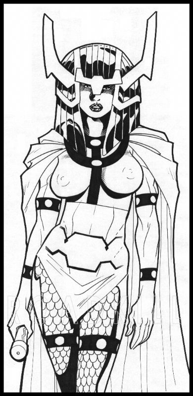 1girls armor barda_free big_barda black_and_white breasts cape catthouse_studios dc dc_comics female female_only helmet mega-rod mister_miracle_(series) nipples no_bra roadkill_(catthouse_studios) solo topless uncensored