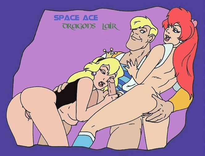 ace ace_(space_ace) crossover crown dexter dexter_(space_ace) dragon's_lair female karstens kimberly princess_daphne space_ace threesome