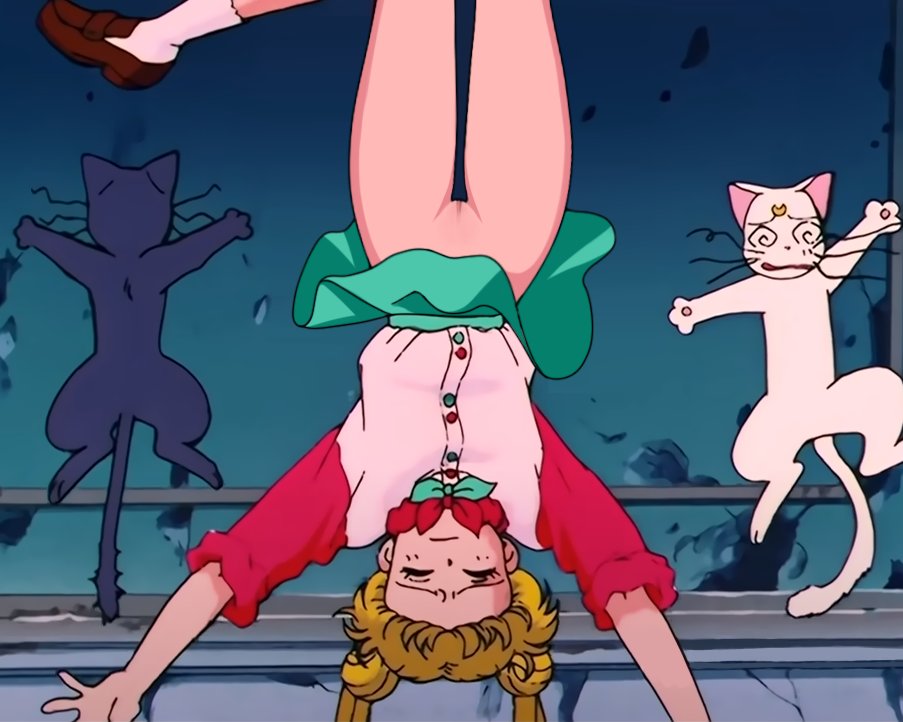 1girls, artemis (sailor moon), bishoujo senshi sailor moon, blonde hair, cat, clothing, curvy hips, edit, female, loodncrood, luna (sailor moon), no panties, pussy, screenshot edit, shaved pussy, skirt, skirt lift, thigh gap, usagi tsukino, vagina