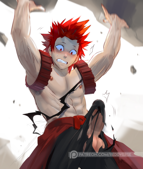 1boy abs accidental_exposure armpits arms_up balls big_balls big_penis eijirou_kirishima erect_penis erection exposed exposed_balls exposed_nipples exposed_penis hard_on hole_in_pants lifting male male_only muscle muscles muscular muscular_male my_hero_academia nipples penis penis_out quirk_(mha) red_eyes red_hair reddverse ripped ripped_bodysuit ripped_clothes ripped_clothing ripped_leggings ripped_pants solo spiky_hair startled suit suit_symbol superhero torn_bodysuit torn_bottomwear torn_clothes torn_clothing torn_legwear torn_pants