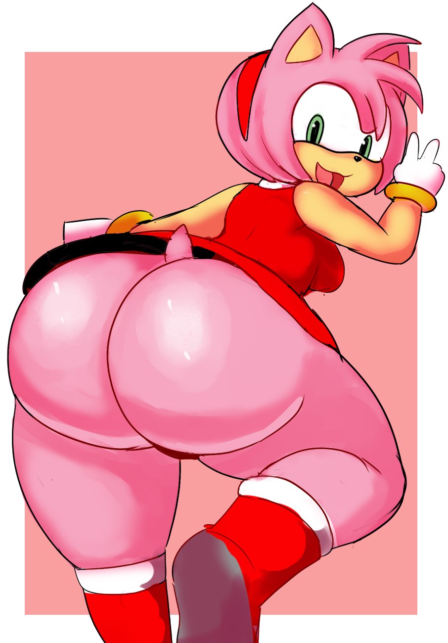 2021 amy_rose anthro ass bedroom_eyes big_butt breasts clothing darky03 eulipotyphlan female hair hedgehog hi_res huge_butt mammal narrowed_eyes pink_body pink_hair seductive solo sonic_(series) thick_thighs thong underwear