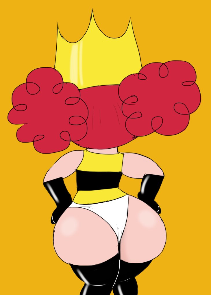 1girls 2020 big_ass big_breasts black_eyes butt cute dead_source female_only godalmite panties partially_clothed powerpuff_girls princess_morbucks rear_view red_hair tagme white_panties