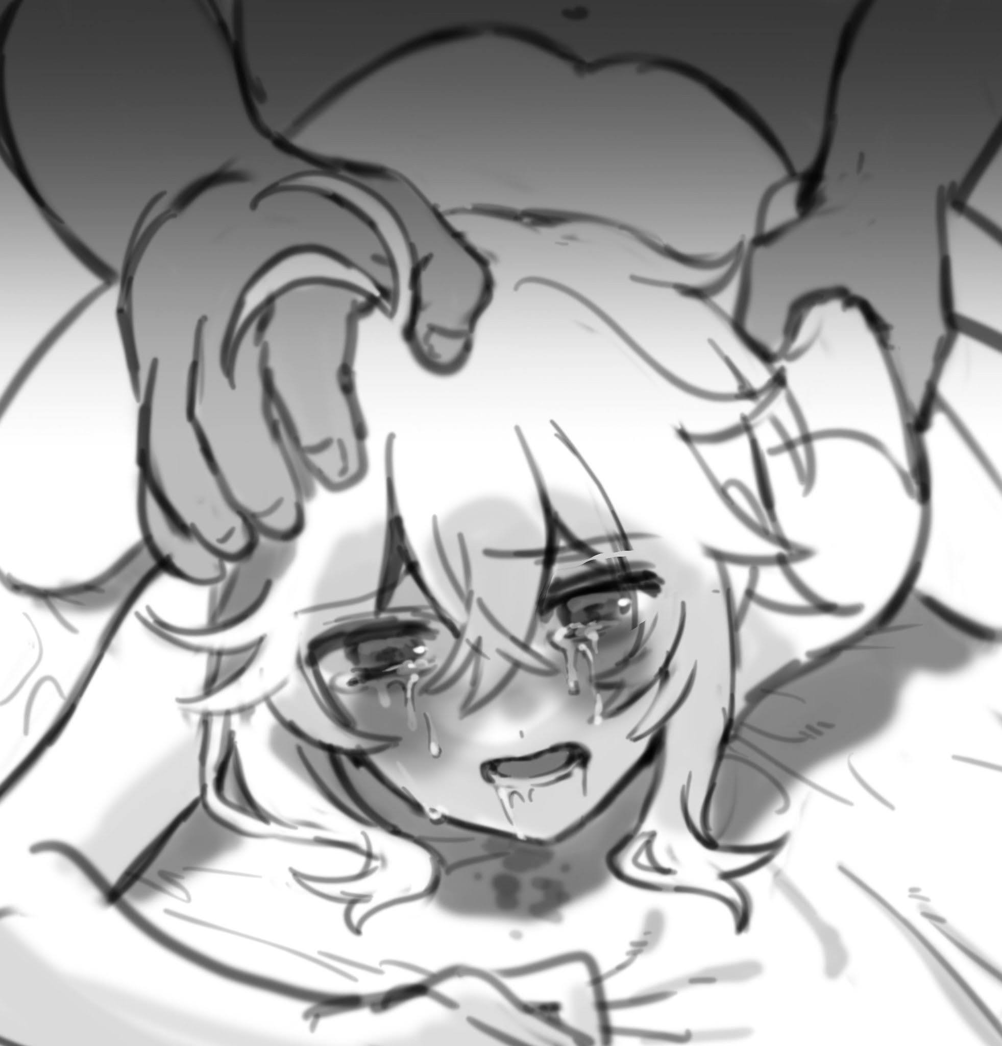 crying with eyes open, drooling, forced, genshin impact, kaedehara kazuha, male, questionable consent, rape, tagme, yai sea ball, yaoi