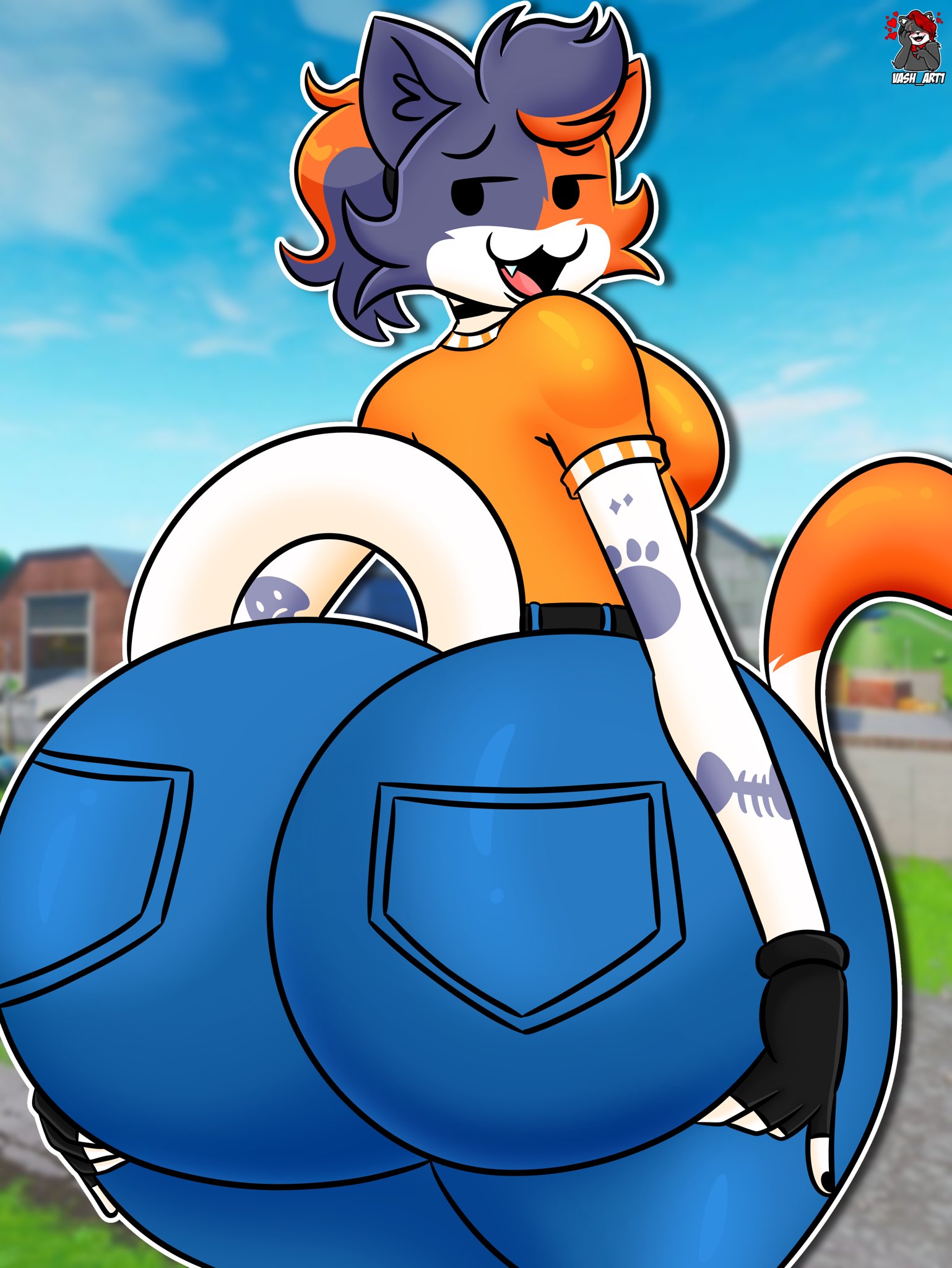 big ass, cate meowdy (fortnite), fortnite, hyper ass, vash art
