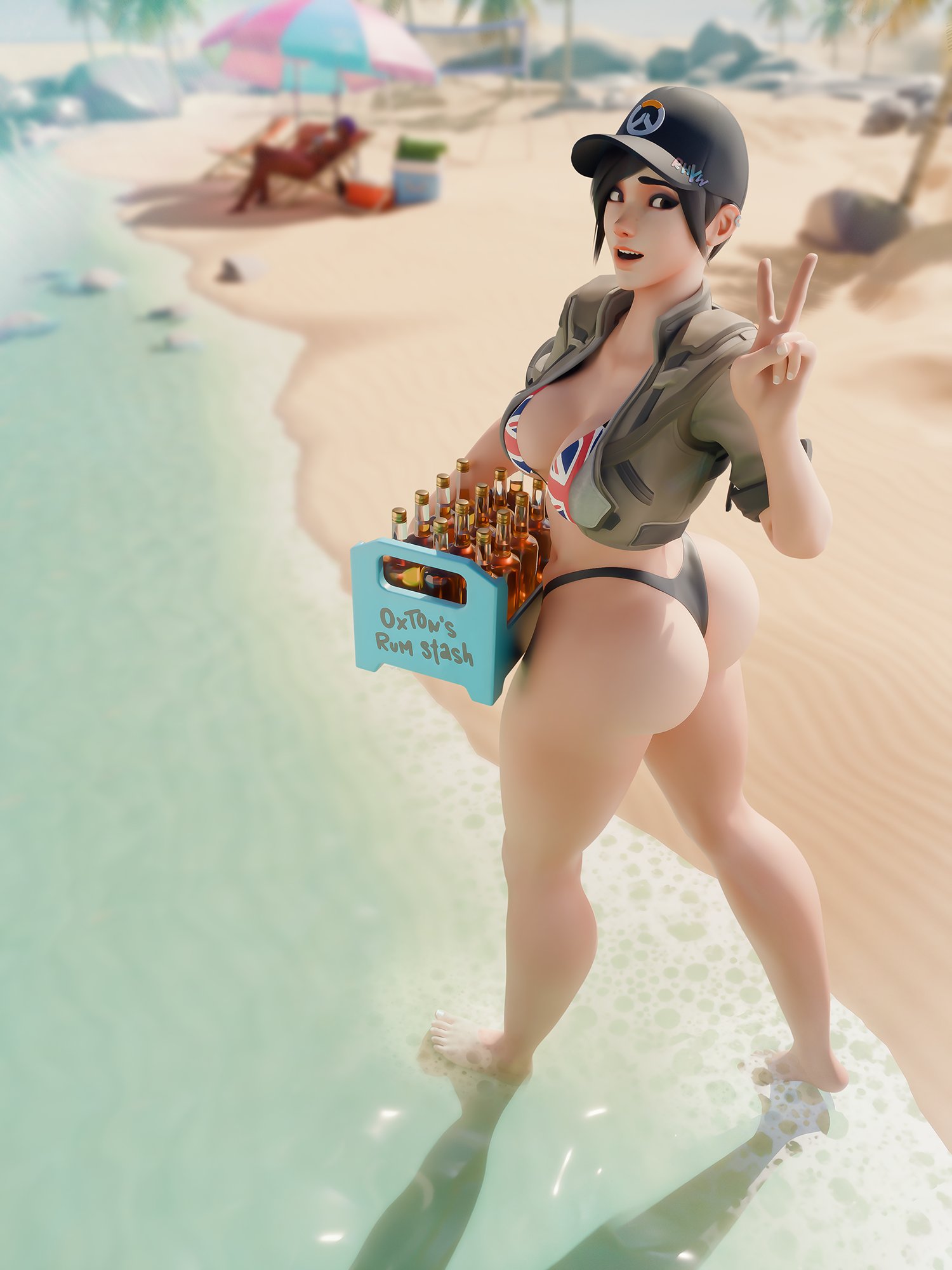 2girls, 3d, activision, ass, barefoot, beach, big ass, big breasts, blizzard entertainment, breasts, busty, chest, curvaceous, curvy, curvy figure, feet, female, female only, hips, hourglass figure, huge breasts, large breasts, legs, lena oxton, light skin, light-skinned female, multiple females, multiple girls, olivia colomar, overwatch, overwatch 2, rhywlad, slim waist, solo focus, sombra, thick, thick hips, thick legs, thick thighs, thighs, tracer, voluptuous, waist, wide hips