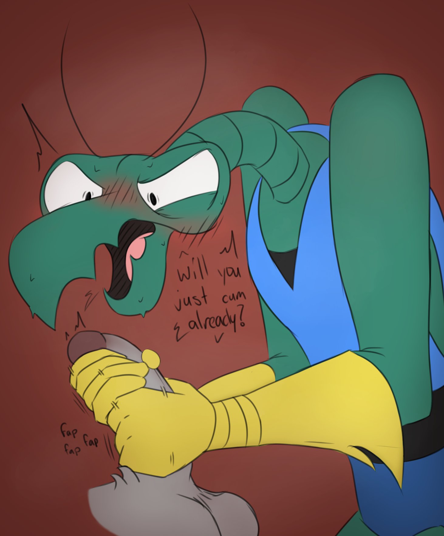 alien chunknudies gay handjob insects male male/male penis space_ghost_(series) zorak