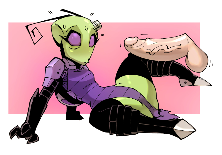 1boy 1girls 2018 alien alien_girl antennae balls big_ass big_butt bigdad bubble_butt female female_focus green_skin invader_zim irken male nickelodeon penis tak tak_(invader_zim) tak_(irken)_(invader_zim) thick_thighs thighs wide_hips