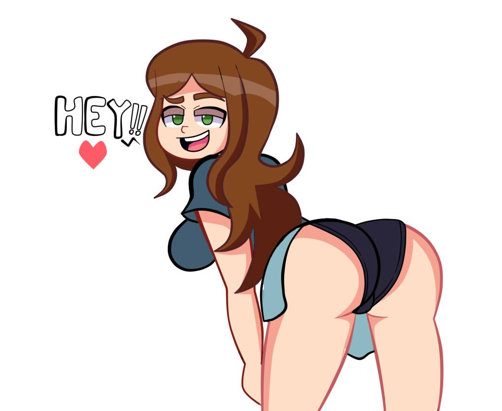 ass bent_over looking_at_viewer looking_back mazkel_art panties scomicmaker skirt_lift youtube youtuber youtuber_girl