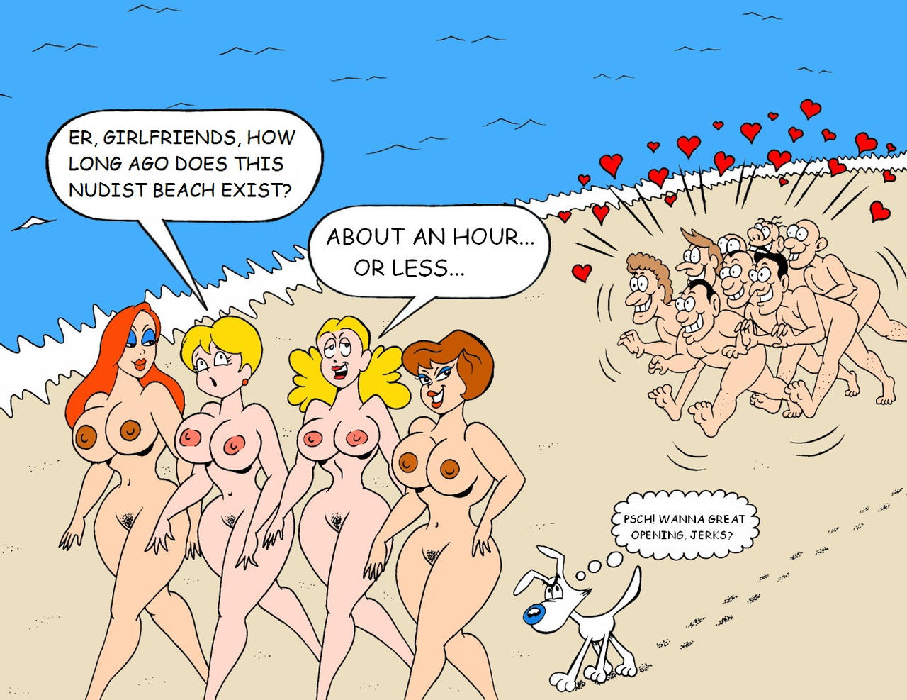 <3 10s 2019 2d 2d_(artwork) 2d_artwork 4girls 8boys alberto_vivanco amblin_entertainment beach big_breasts blonde_hair chasing completely_nude condorito condorito_(series) crossover dialogue digital_drawing digital_drawing_(artwork) digital_media digital_media_(artwork) disney earring english english_dialogue english_text female female_focus hairy_pussy heart hearts jessica_rabbit la_cuarta light_skin lipstick loenror lolita_(alberto_vivanco) multiple_boys multiple_girls multiple_males nipples nude_beach ocean palomita pepo_(copyright) pet pubes pubic_hair pun pussy pussy_hair red_hair sand seductive tagme text unshaved_pussy walking who_framed_roger_rabbit yayita