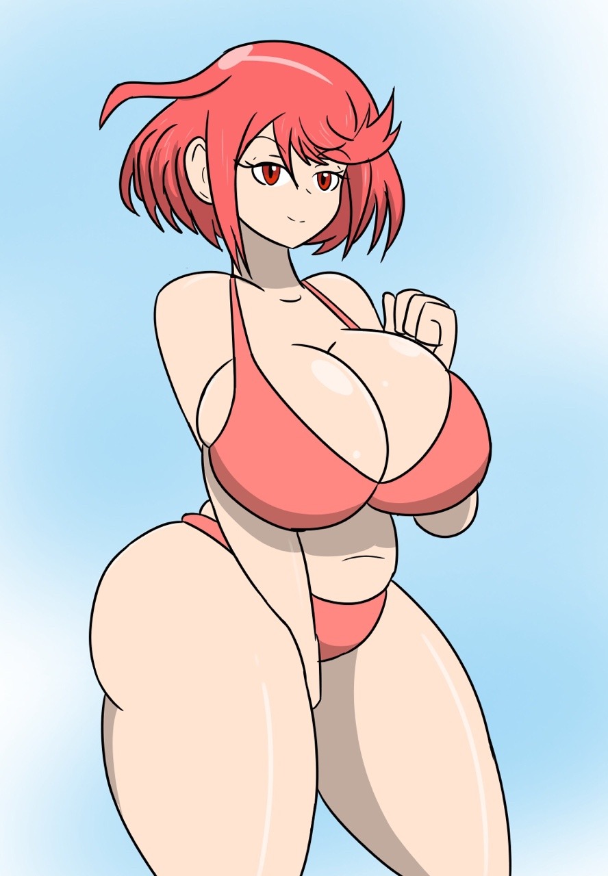 1girls, alternate breast size, big breasts, breasts, chubby, chubby female, female, huge breasts, igphhangout, large breasts, pyra, red eyes, smile, solo, solo focus, tagme, thick thighs, xenoblade (series), xenoblade chronicles 2