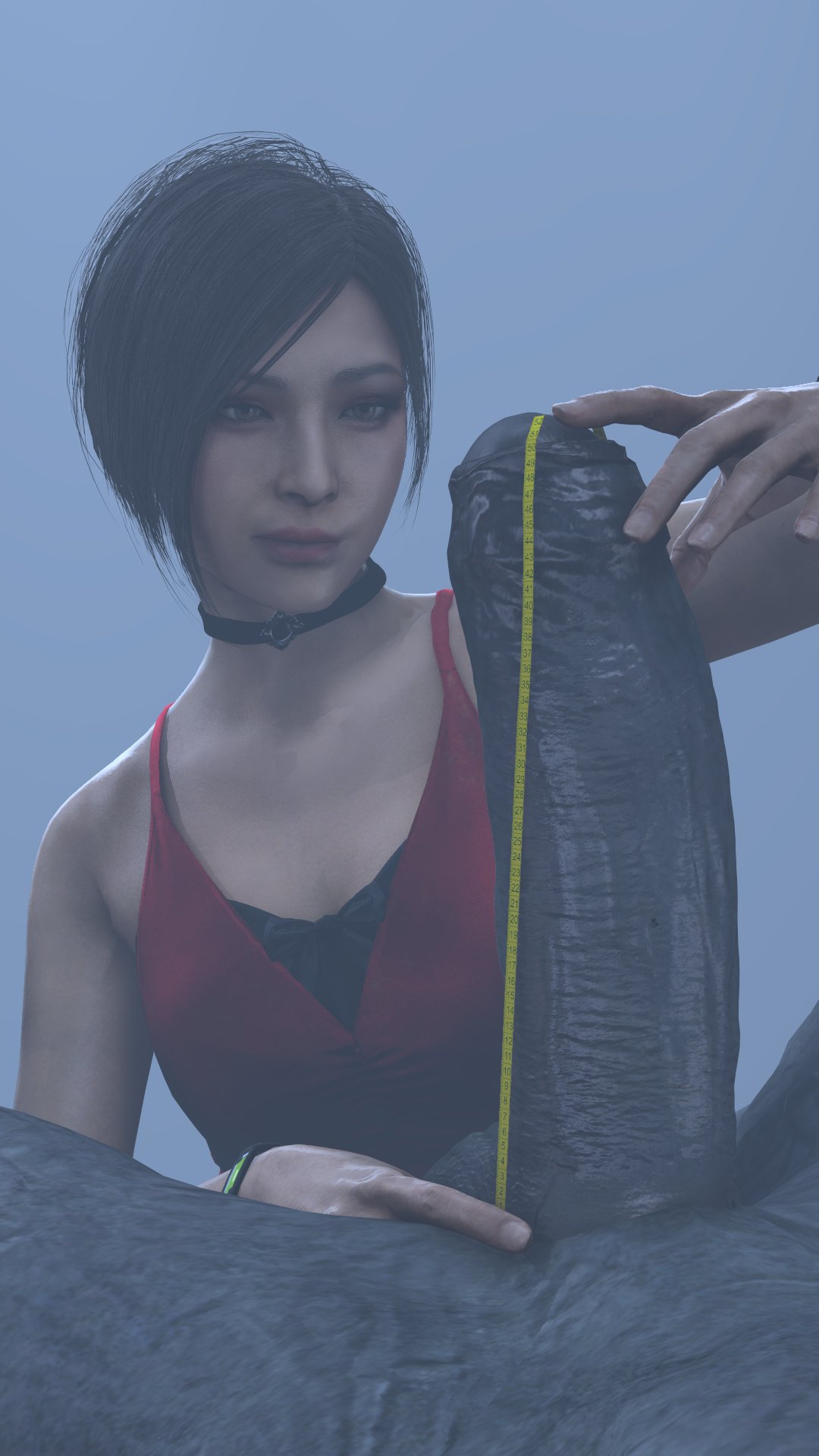 1boy, 1girls, 3d, ada wong, ada wong (adriana), asian, asian female, capcom, couple, female, grey skin, happylovers, imminent oral, love, lovers, male, measurements, measuring, measuring penis, mr x, oral, penis, penis measuring, resident evil, resident evil 2, resident evil 2 remake, size difference, stephanie23, tagme, tyrant
