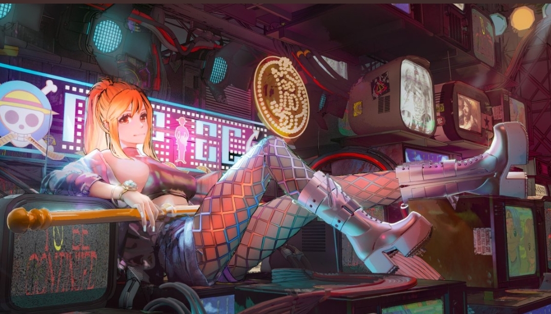 female, female only, kaitlyn pan, nami (one piece), one piece, tagme