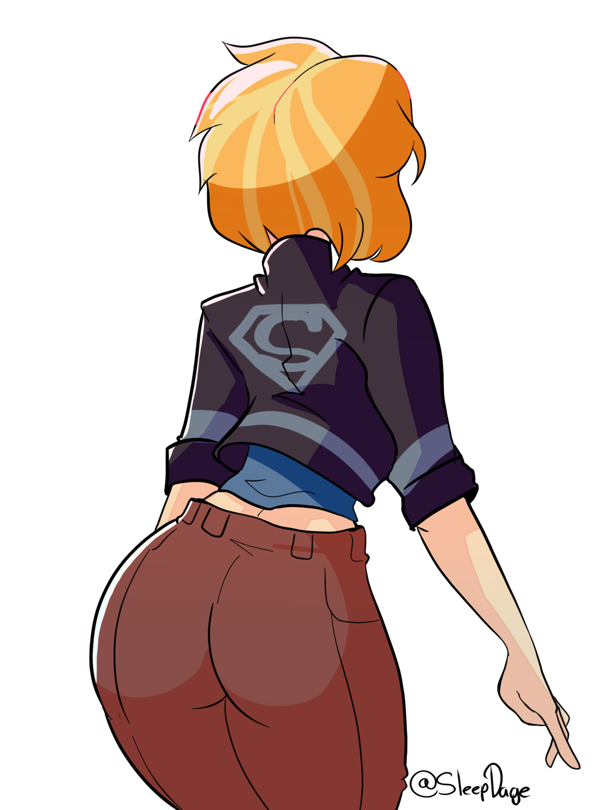 ass, ass focus, big ass, dage comics, dc, dc comics, dc super hero girls, female, kara danvers, kara danvers (shg), kara zor-el, rear view, supergirl, superman (series), thick thighs, wide hips