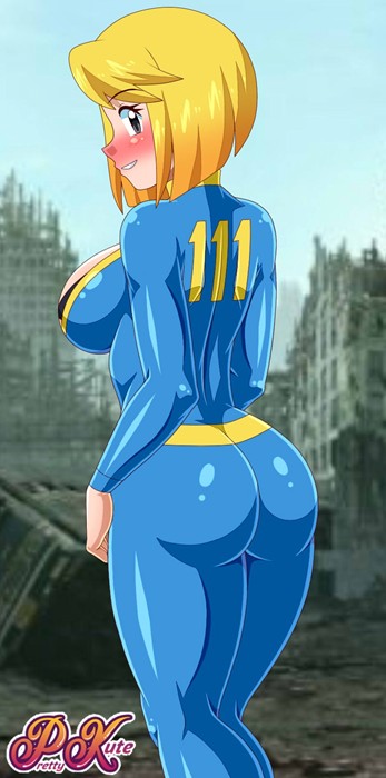 1girls ass bethesda_softworks big_ass big_breasts blonde_hair blush breasts eye_contact fallout fallout_(series) fallout_4 female large_ass looking_at_viewer lowres pk-studios skin_tight sole_survivor sole_survivor_(female) solo standing thick_thighs vault_111 vault_dweller vault_girl vault_meat vault_suit