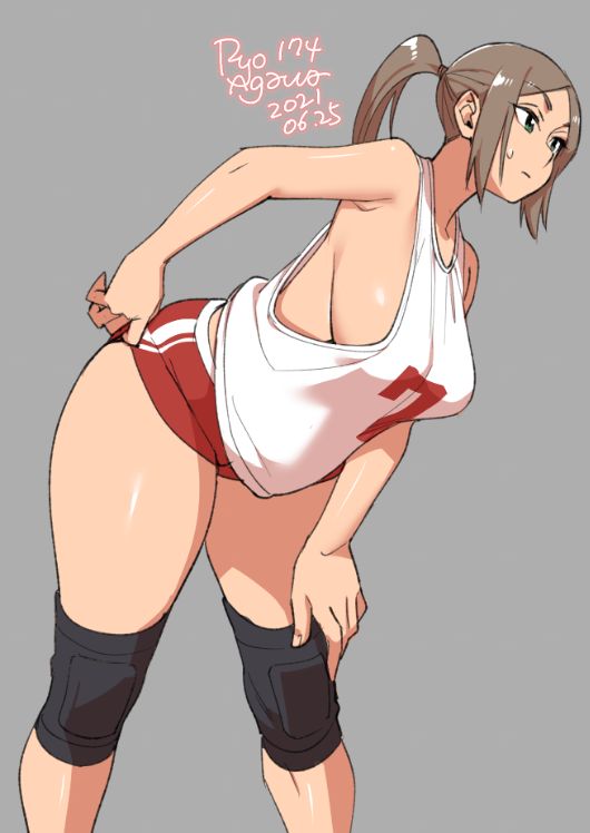1girls, big breasts, breasts, female, female only, large breasts, ryo agawa, solo, thick thighs