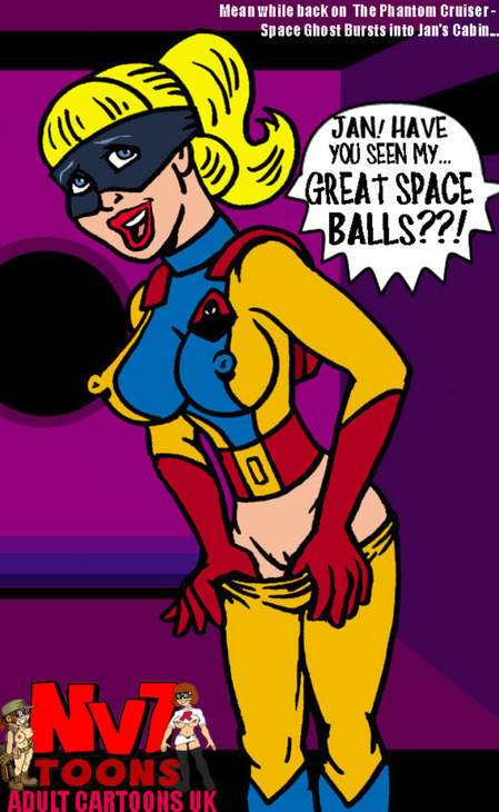 blonde_hair hanna-barbera jan_(space_ghost) nev pussy space_ghost_(series) undressing