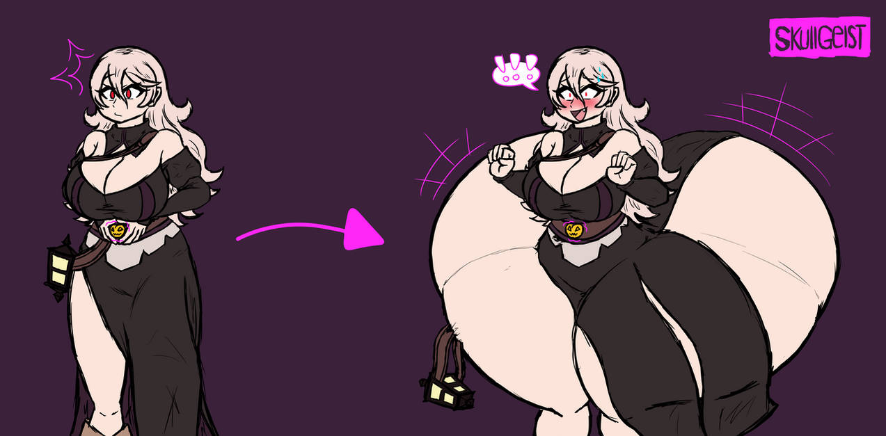 1girls, alternate costume, ass, ass body, ass expansion, breasts, comic, corrin (fire emblem), corrin (fire emblem) (female), female, fire emblem, fire emblem fates, huge ass, huge breasts, hyper, hyper ass, nintendo, sequence, skullgeist, thick thighs, wide hips