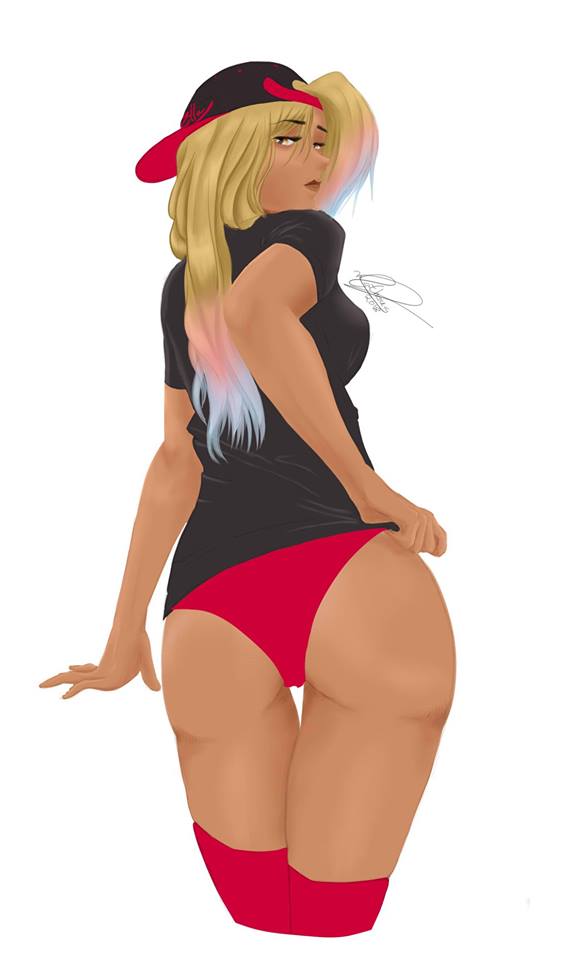 1girls ass blonde_hair blue_hair brazilian brown_eyes brown_hair butt dark-skinned_female dat_ass karol-chan latina matheus_lucas petite pink_hair slim three_tone_hair two_tone_hair