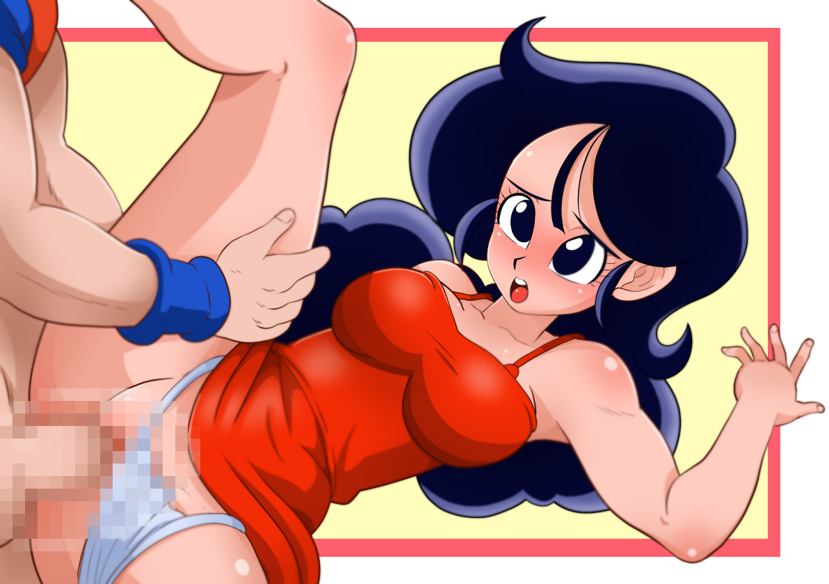 23rd-world martial arts tournament, censored, chesterzee, clothed sex, clothing, dragon ball, dragon ball (classic), dress, female, goku, gokubuttonzee, good launch, launch, male, male/female, panties, saiyan, son goku, world martial arts tournament