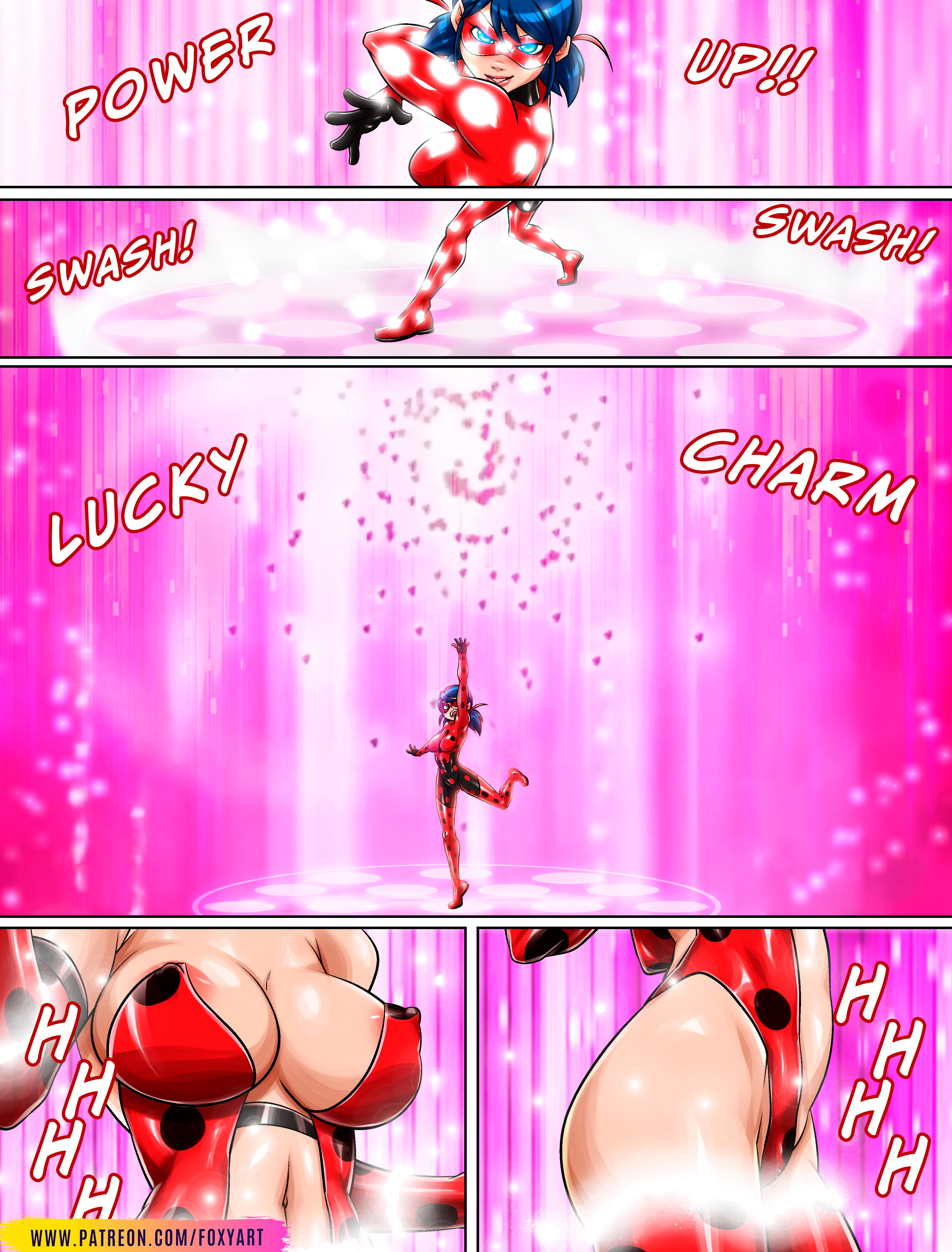 1girls, color, colored, comic, female, female only, foxyart, ladybug (character), marinette dupain-cheng, miraculous ladybug, solo, tagme