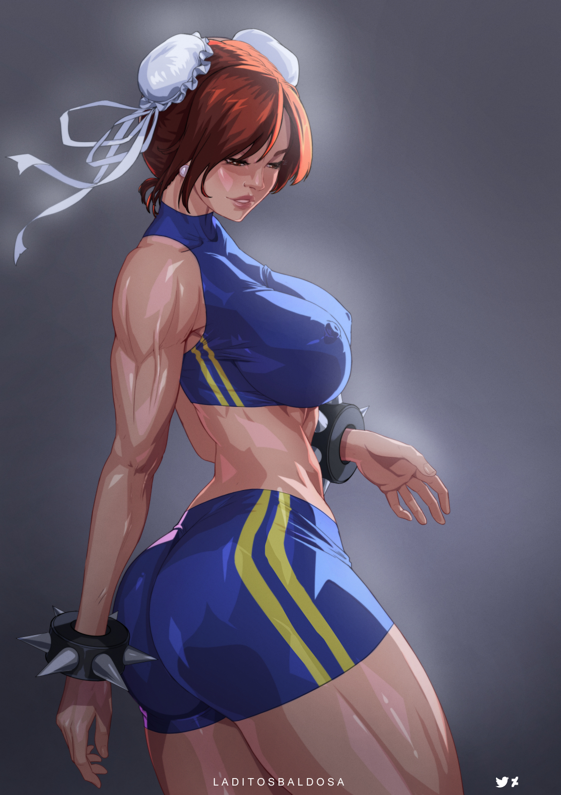 1girls, abs, capcom, chun-li, female, laditosbaldosa, muscle tone, muscles, muscular, muscular arms, muscular female, muscular legs, muscular thighs, six pack, solo, street fighter, tagme, thick thighs