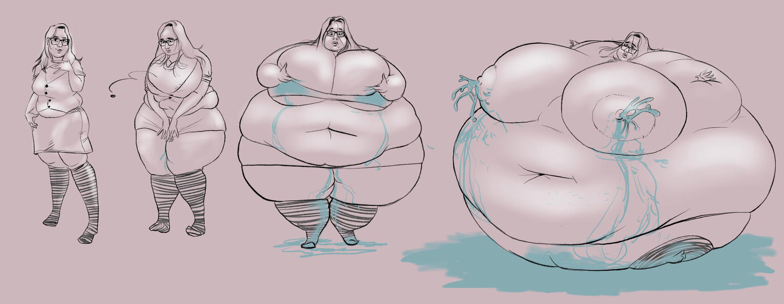 bbw, belly, belly expansion, belly overhang, beltpop, big areola, big belly, big breasts, bloated, blueberry inflation, bottom heavy, breast expansion, breast growth, breast growth (enlargement), breasts, cameltoe, deep navel, exposed breasts, fat, fat belly, fat female, female, female focus, female only, gigantic breasts, huge belly, huge breasts, human, hyper belly, hyper breasts, immobile, immobilization, ineffective clothing, inflation, lactating, lactating juice, lactation, liquid inflation, love handles, morbidly obese, morbidly obese female, muffin top, nipples, obese, obese female, overweight, overweight female, pussy, ready to pop, spherical inflation, ssbbw, stomach bulge, stuffed, stuffing, sunken head, sunken limbs, thick thighs, tight clothing, transformation, weight gain, wide hips