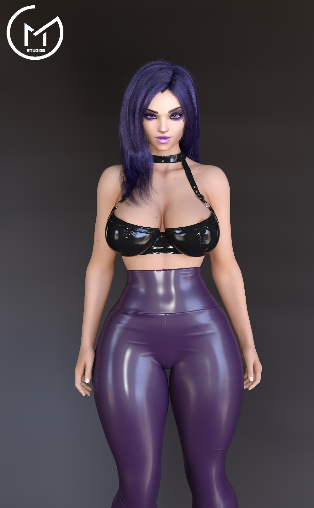 1girls, 3d, blizzard entertainment, cleavage, dark skin, dark-skinned female, female, gm studios, latex, leggings, mexican, milf, overwatch, realistic, sombra, spandex