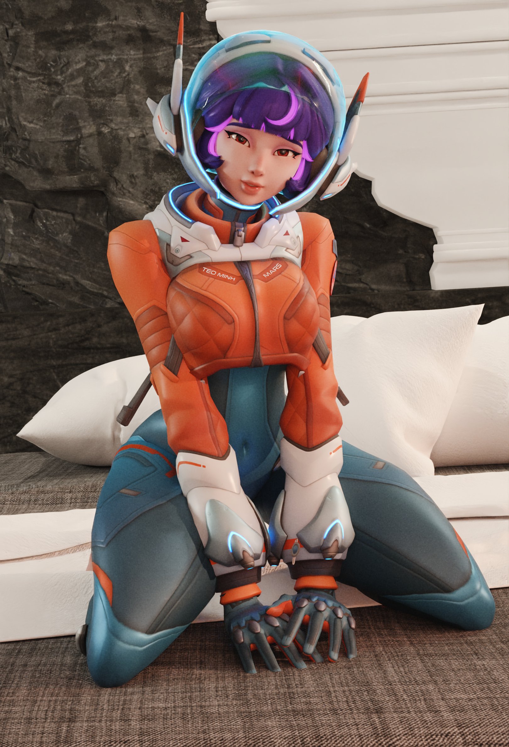 3d, alternate version available, bodysuit, cute, female, juno (overwatch), nishikt, overwatch