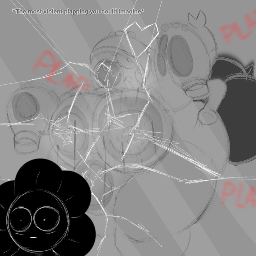 2boys, big ass, cracking glass, dandy (dandy's world), dandy's world, eseemoticono, female, from behind, from behind position, gigi (dandy's world), huge breasts, pounding, pressed against, pressing against glass, roblox, rough sex, shrimpo (dandy's world), stomach bulge