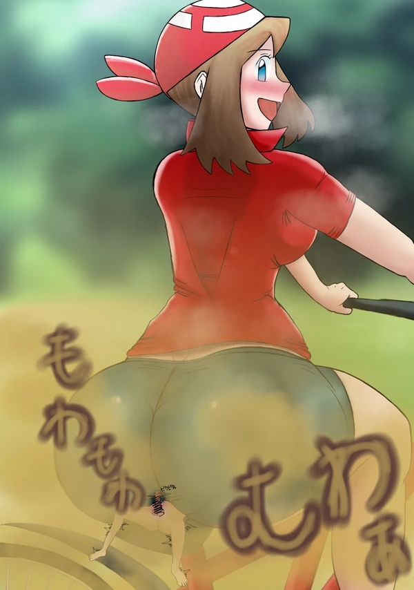 1boy, 1girls, ass, ass on face, big ass, facesitting, fart, fart cloud, fart fetish, fart on dick, fartjob, female, femdom, giantess, gigantic ass, huge ass, human, kuro neko1104, male, may (pokemon), penis, pokemon, sitting on person, smothering, steam, steaming body
