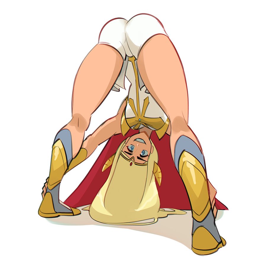 1girls, adora, ass, ass focus, bent over, blue eyes, cape, dress, female, grin, grinning, hair, hair on floor, hands on legs, legs, looking at viewer, masters of the universe, oyamanekonsfw, presenting, presenting ass, presenting butt, presenting hindquarters, she-ra, she-ra and the princesses of power, shorts, skirt, smile, smiling, solo, solo female, thighs, tiara, tight clothing, white dress, white skirt