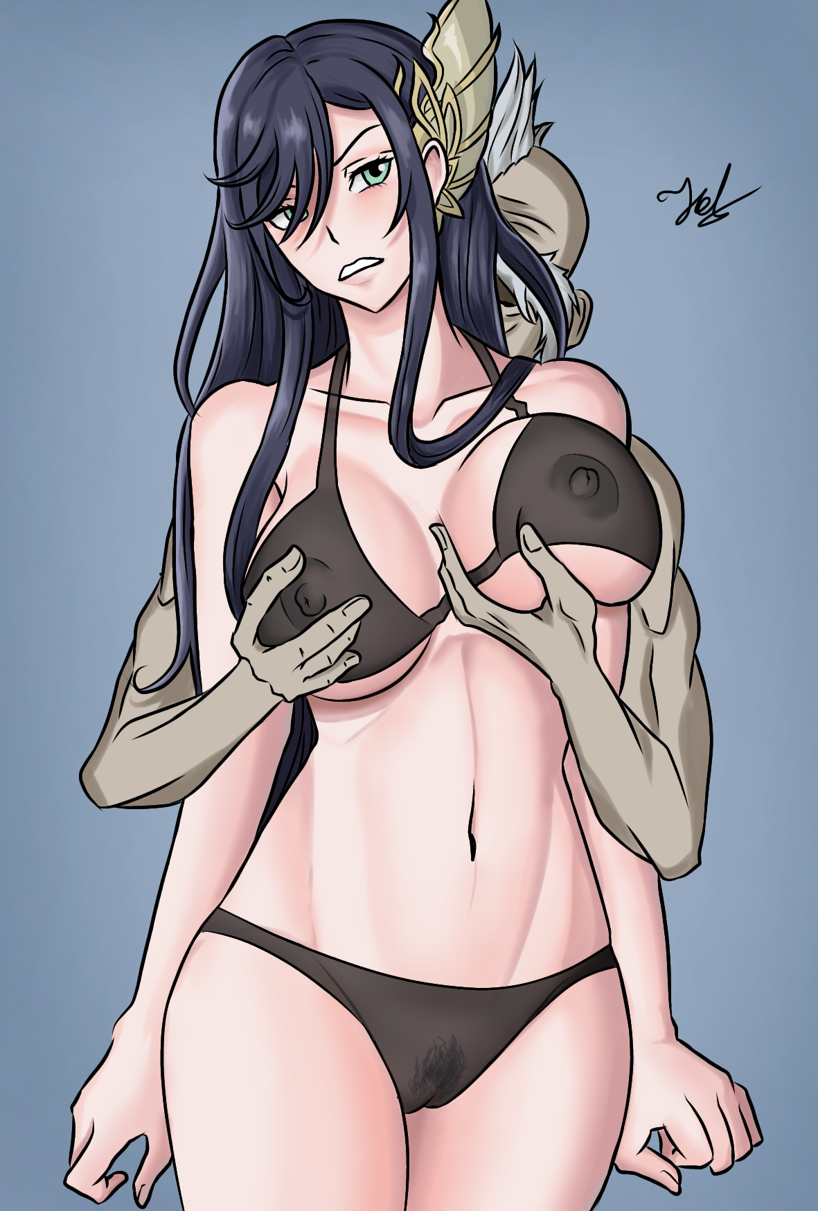 breasts, brunhilde (shuumatsu no valkyrie), female, shuumatsu no valkyrie, tagme, unknown artist, zeus (shuumatsu no valkyrie)