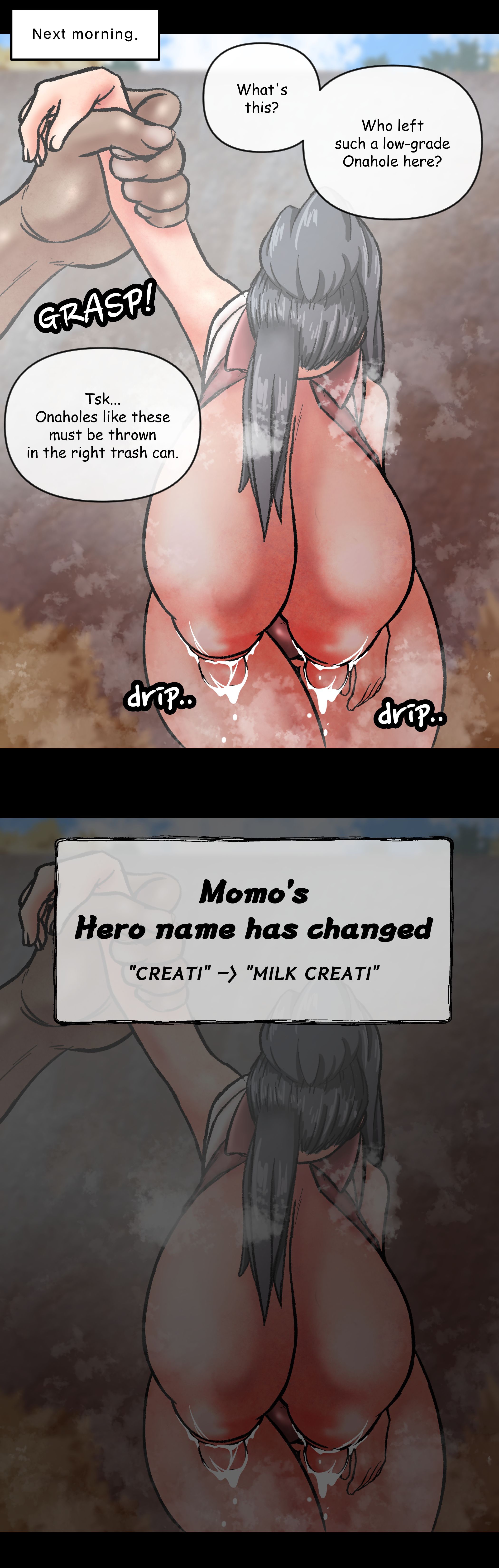 1girls, big areola, big breasts, big nipples, black hair, breast growth, breasts, breasts out, digital drawing (artwork), digital media (artwork), dripping milk, english, english text, exposed breasts, female, high resolution, highres, holding person, huge breasts, lactating, lactation, large areolae, large breasts, large nipples, leaking milk, leopard, light skin, light-skinned female, long hair, looking down, milk drip, milk squirt, momo yaoyorozu, my hero academia, no bra, older male, pink areola, pink nipples, ponytail, puffy nipples, shounen jump, teenage girl, woohyoot