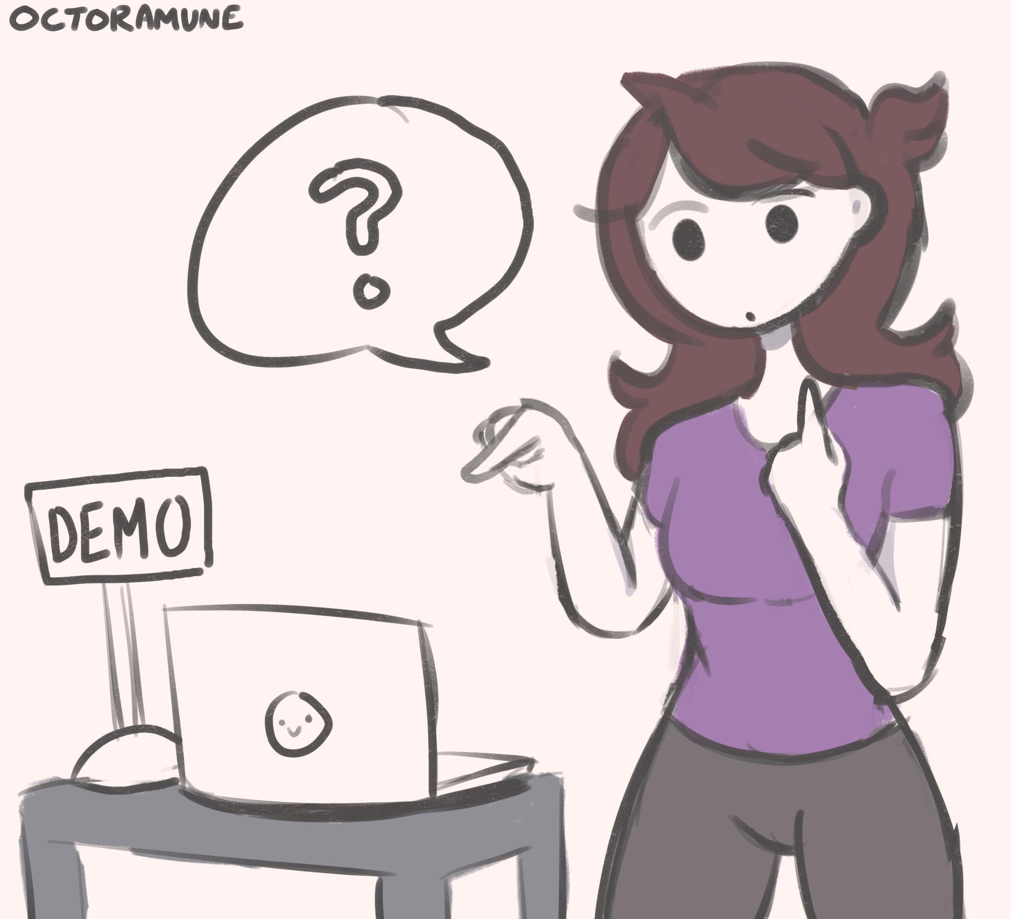 1girls, brown hair, comic, female, jaiden, jaiden animations, jaidenanimations, mob face, octoramune, sequence, solo female, youtube, youtuber