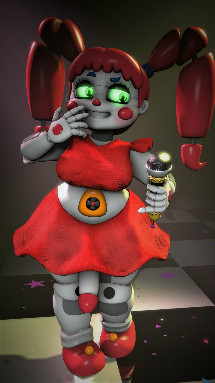 3d baby_(fnafsl) circus_baby circus_baby_(fnaf) circus_booby female female_only five_nights_at_freddy's five_nights_at_freddy's:_sister_location futa_only futanari penis rktzxq robot robot_girl robot_humanoid solo standing