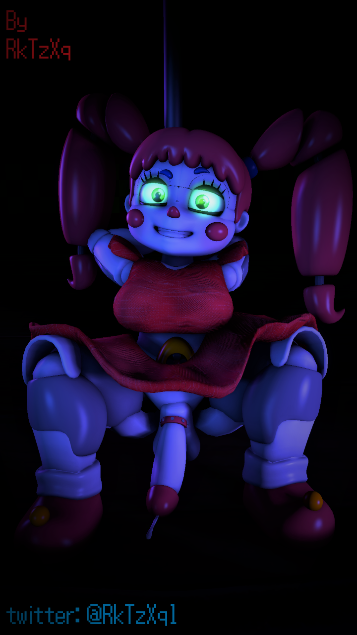 3d baby_(fnafsl) circus_baby circus_baby_(fnaf) circus_booby five_nights_at_freddy's five_nights_at_freddy's:_sister_location futa_only futanari only_female pole pole_dancing rktzxq robot robot_girl robot_humanoid showing_off showing_penis