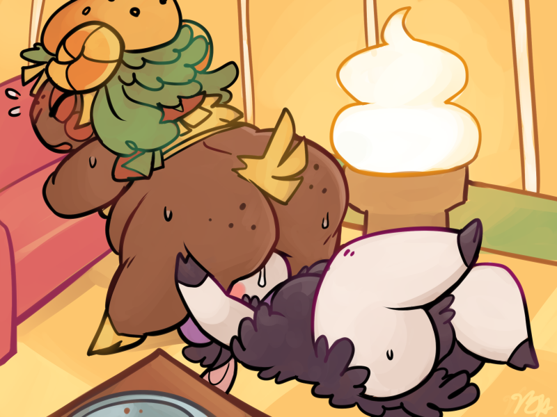 animal_crossing ass big_ass chubby cunnilingus female female/female freckles frita_(animal_crossing) fur furry muffy_(animal_crossing) nintendo pussy_juice sheep thick_thighs unknown_artist video_games wide_hips yuri