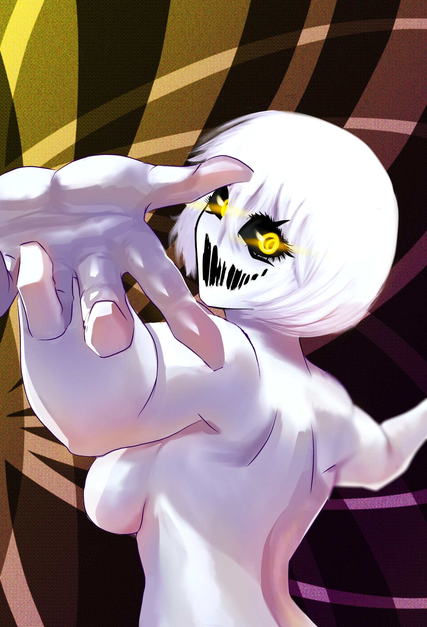 1girls, back, backboob, breasts, cinkoji, delirium (the binding of isaac), female, looking at viewer, tagme, the binding of isaac