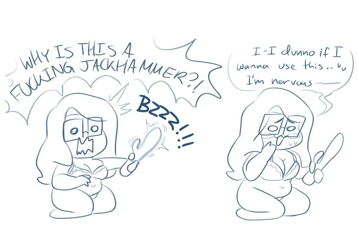 artist self-insert, chibi, dildo, female, humor, imminent penetration, imminent sex, imminent vaginal, lizielewddle, lizielewddle (character), peonypetals, pussy, self insert, sex toy, solo, vibrator