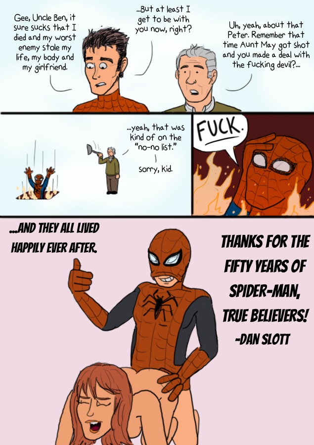 comic doctor_octopus english_text female male marvel mary_jane_watson peter_parker spider-man spider-man_(series) straight_hair superior_spider-man uncle_ben