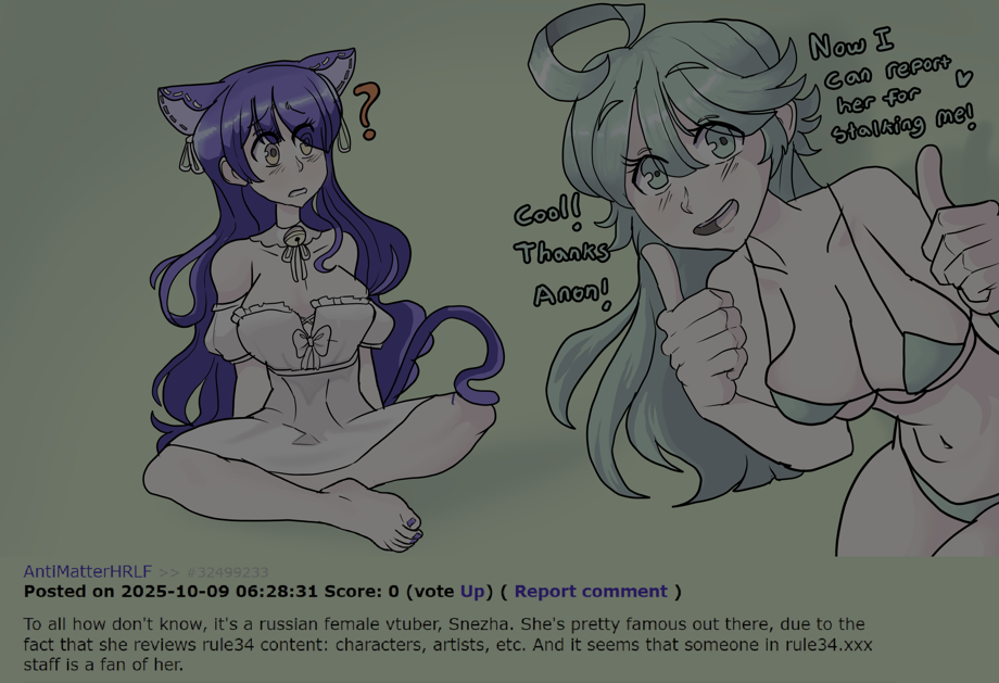 bikini, blue hair, catgirl, confused look, dialogue, feet, mr.sir 69, rule 34 comment, rule 34-tan, russian vtuber, ruvtuber, self upload, site-tan, snezha, thanks, thumbs up, virtual youtuber, vtuber, white dress, yellow eyes